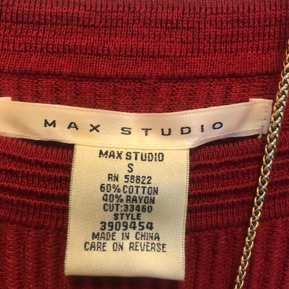 Max Studio Red Long Sleeve Knit Dress Size S - Picture 7 of 8